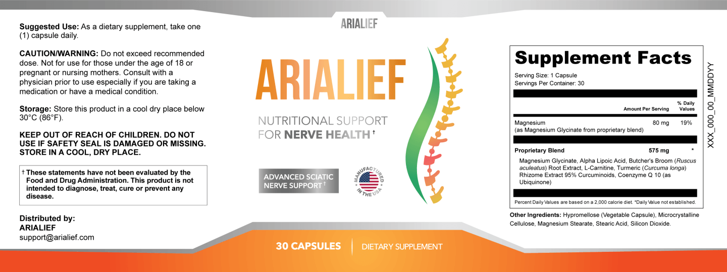 arialief Supplement Facts
